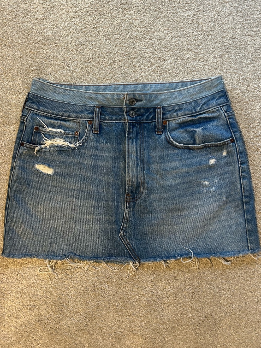 Abercrombie Micro Mini Jean Skirt size 32/14